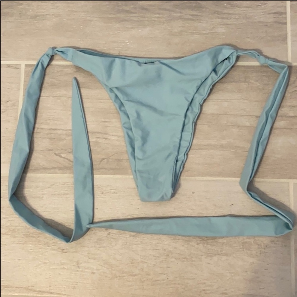 Baby blue white fox  boutique bottoms